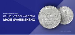 Max Švabinský na stříbrné minci ČNB